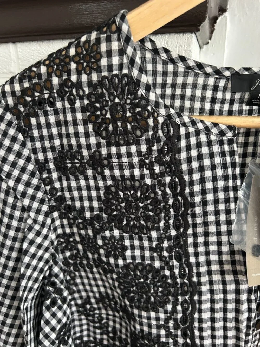 J. Crew Eyelet Popover Size M NWT
